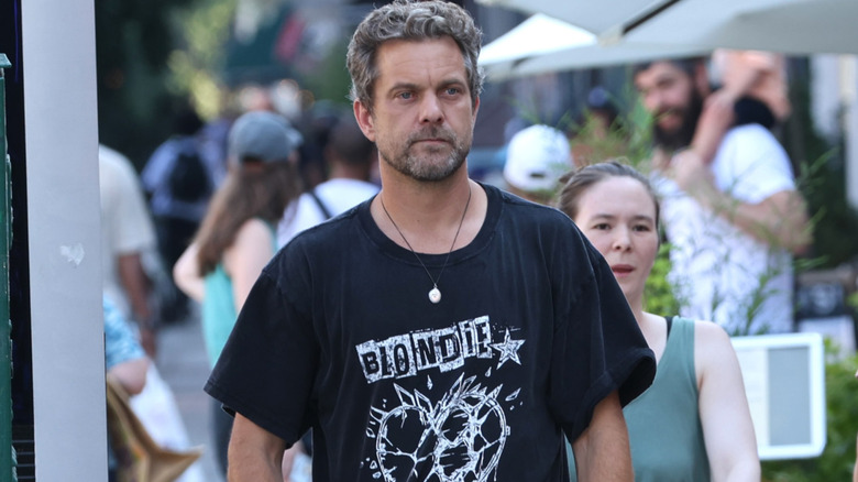 Joshua Jackson pictured while filming.