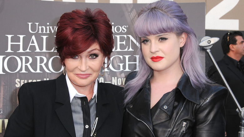 Sharon Osbourne and Kelly Osbourne on the red carpet