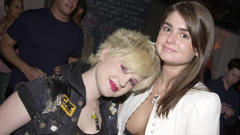 Kelly Osbourne hugging Aimee Osbourne
