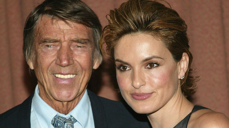 Mariska poses with Mickey Hargitay in 2004