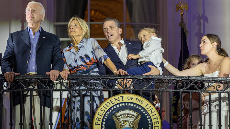 Naomi Biden with her grandparents, father and younger brother at the White House.