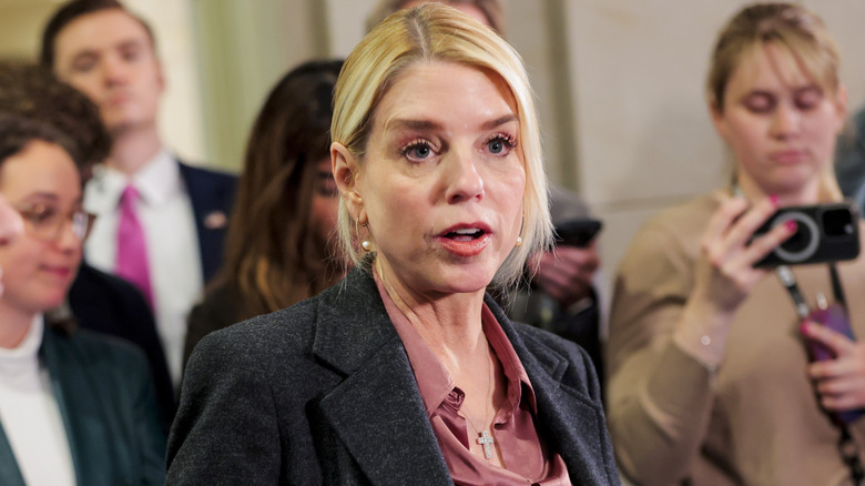 Pam Bindi speaking to reporters in March 2026.