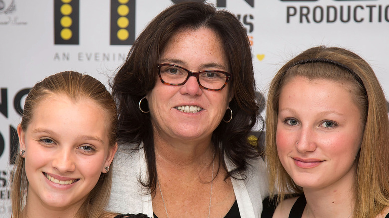 Rosie O'Donnell poses with daughters Vivienne and Chelsea in May 2015