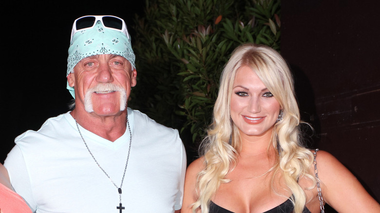 Hulk Hogan posing with daughter Brooke Hogan
