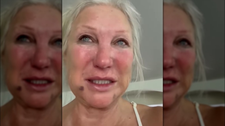 Linda Hogan crying in Instagram Stories video