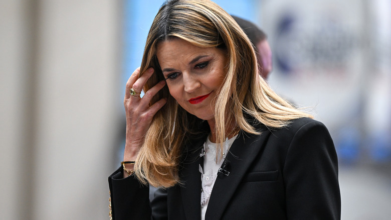 Savannah Guthrie looking down