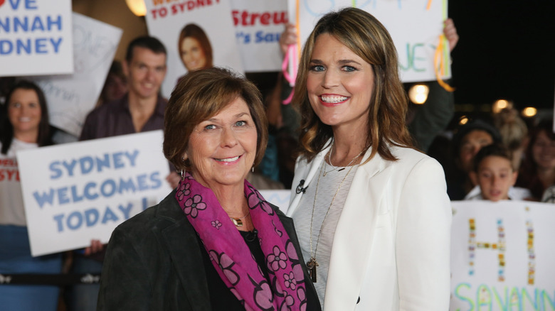 Nancy Guthrie and Savannah Guthrie pose for a photo