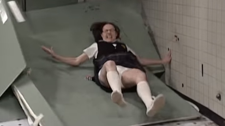 Molly Shannon performing on set of Saturday Night Live