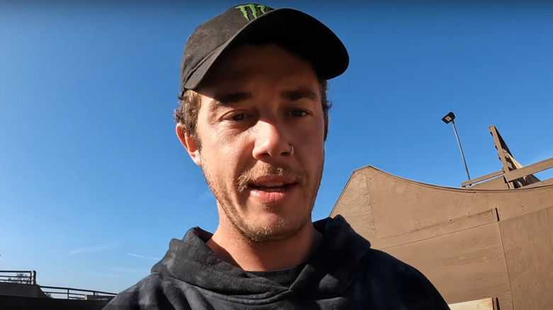 Pat Casey tapes himself for a video about the Dreamyard ramp