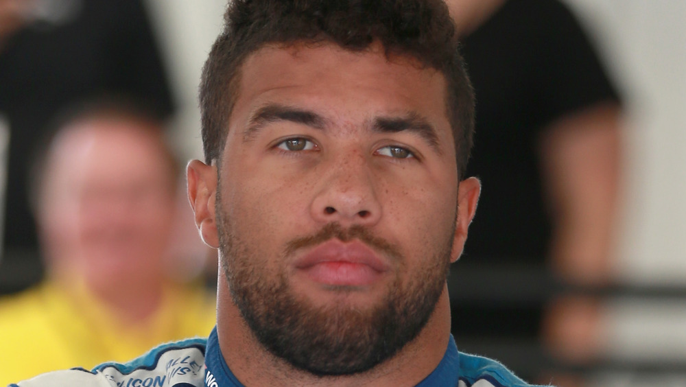 Bubba Wallace looking serious at Richmond Raceway