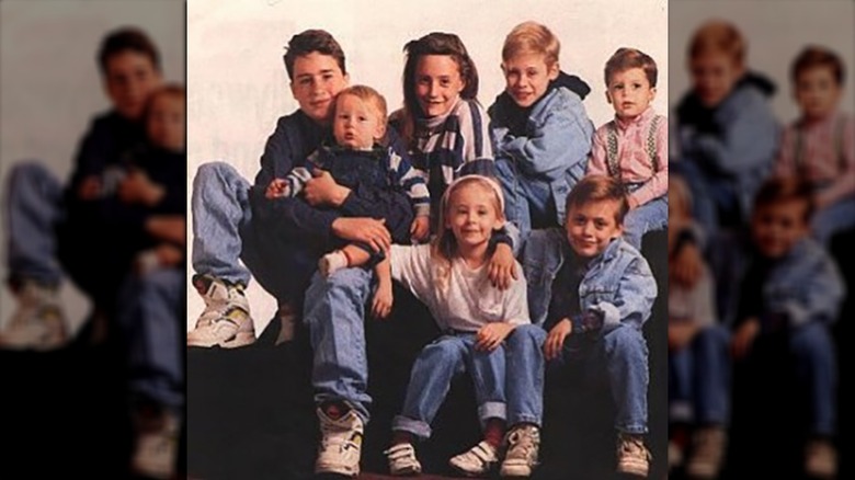 Culkin family poses for a portrait