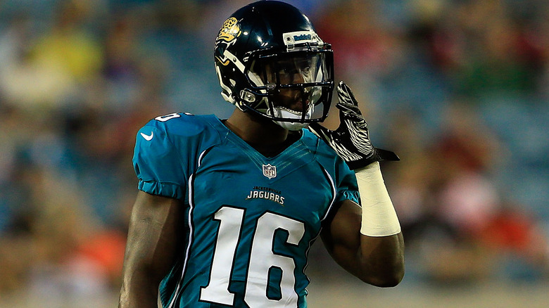 Antonio Dennard playing football jaguars