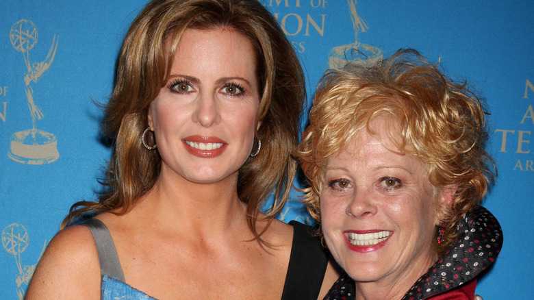 Martha Byrne and Lisa Brown at an event 