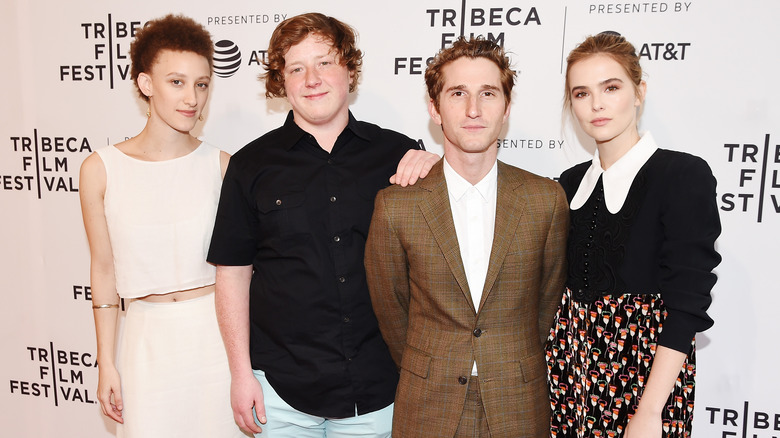 Maya Eshet, Joey Morgan, Max Winkler and Zoey Deutch attending the "Flower" Premiere