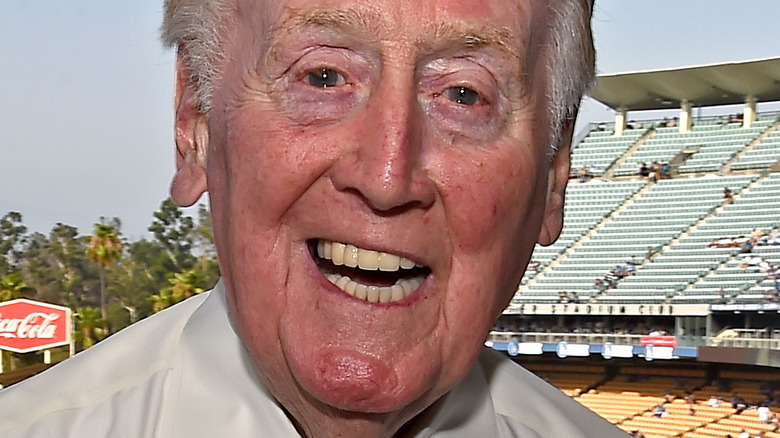 Vin Scully smiling