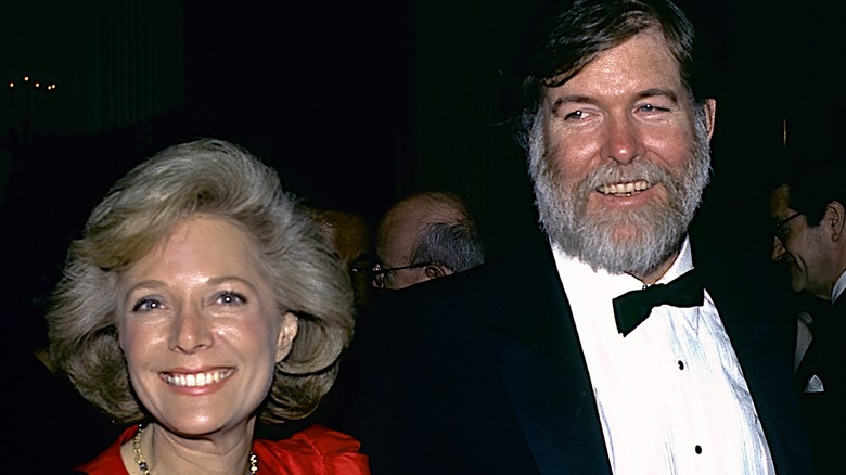 Lesley Stahl with her late husband, Aaron Latham