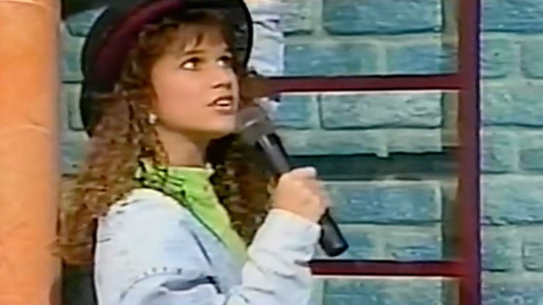 Tiffini Hale singing on the Mickey Mouse Club