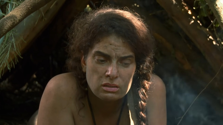 Melanie Rauscher on Naked and Afraid looking glum