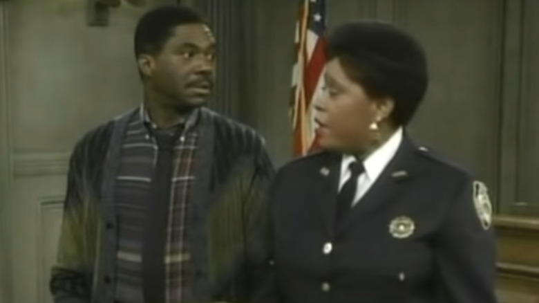 Charlie Robinson and Marsha Warfield in Night Court