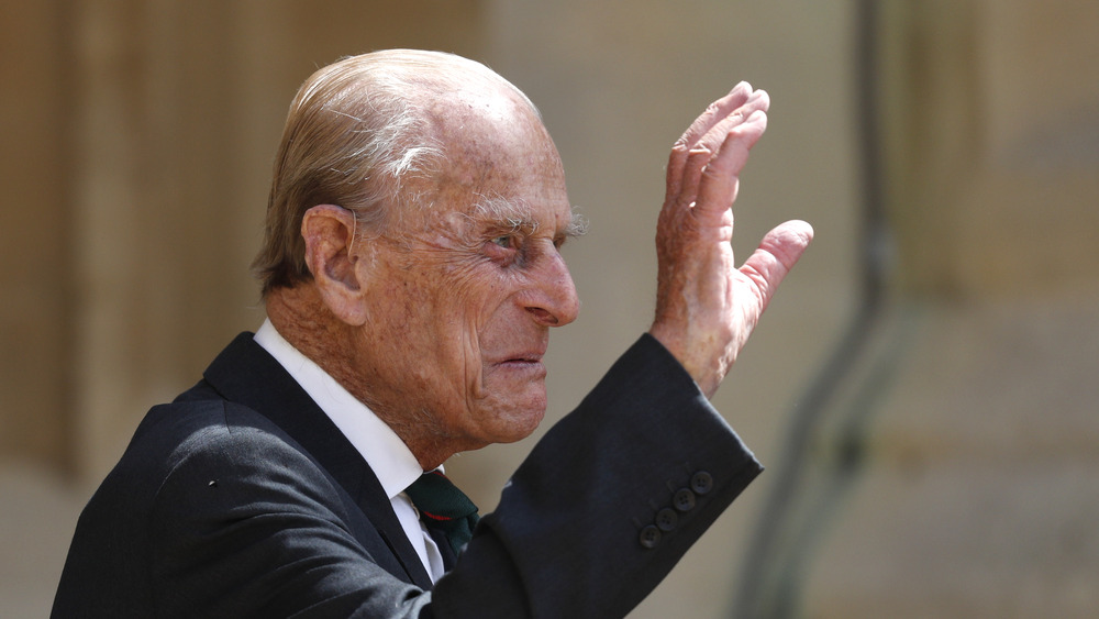 Prince Philip waving