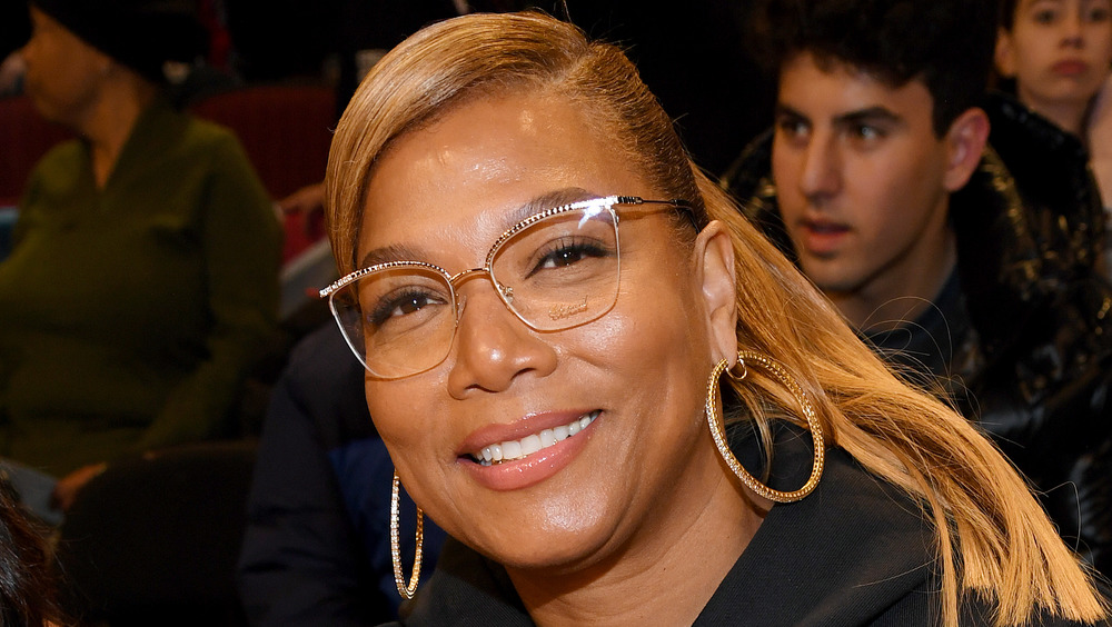 Queen Latifah attends an All-Star Game in Feb 2020 Illinois