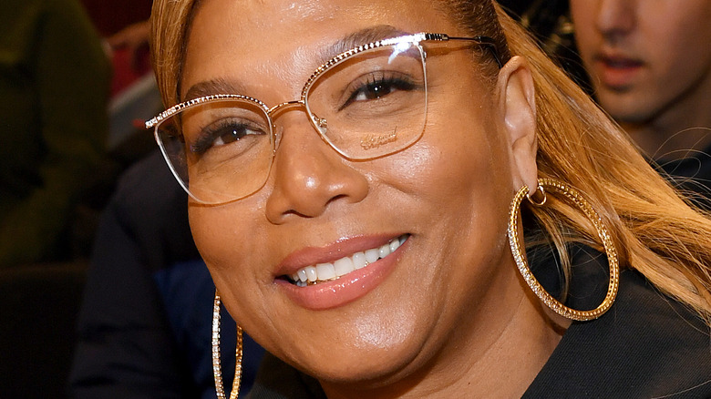 Queen Latifah attends an All-Star Game in Feb 2020 Illinois