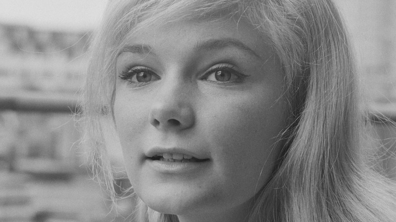 Yvette Mimieux in London working on one of her films 