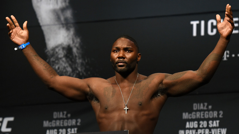 Anthony Johnson arms raised