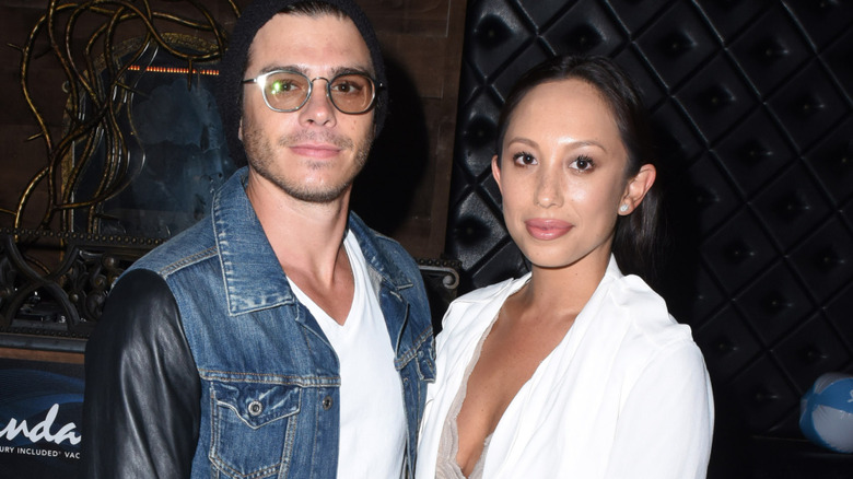 Matthew Lawrence posing with then-wife Cheryl Burke
