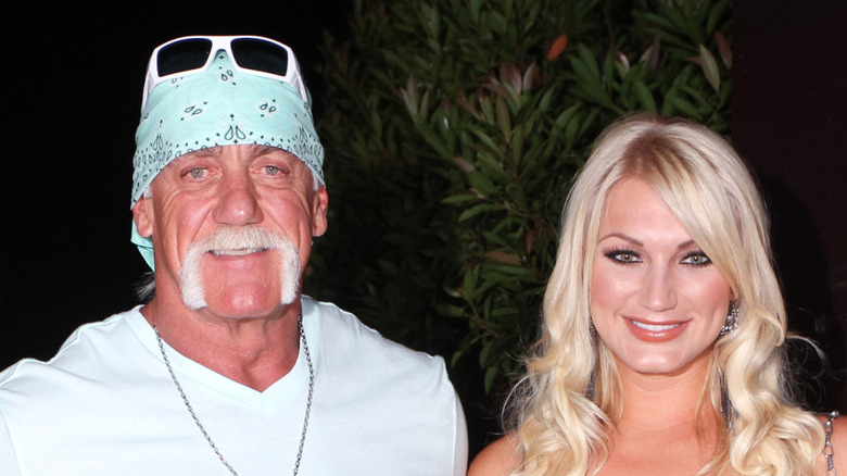 Hulk Hogan posing with daughter Brooke Hogan