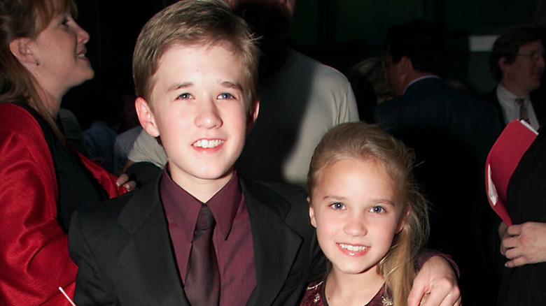 Haley Joel and Emily Osment at the A.I. pre-party premiere in 2001