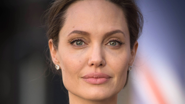 Angelina Jolie looking into the camera