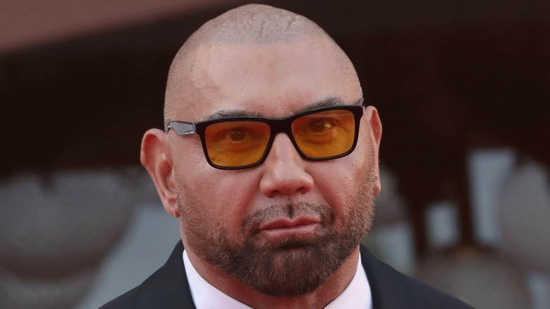 Dave Bautista posing with sunglasses
