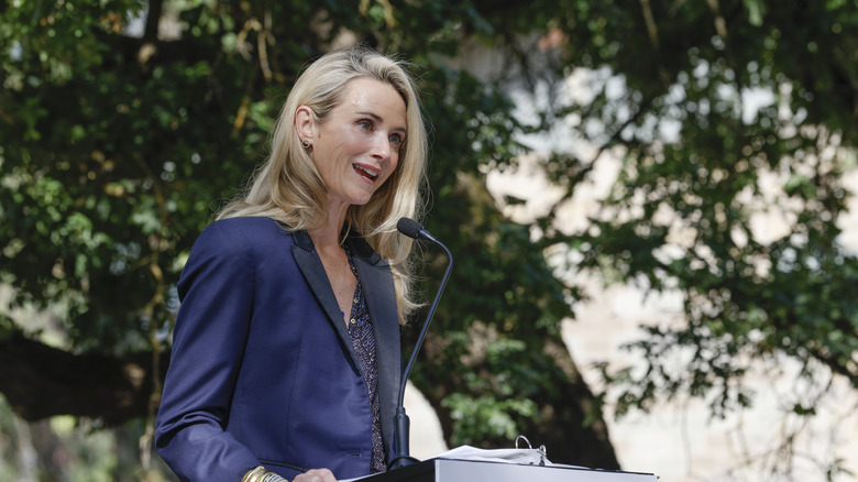 Jennifer Siebel Newsom speaking onstage