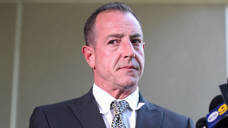 Michael Lohan outside courthouse