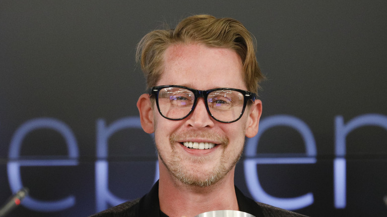 Macaulay Culkin glasses at an event