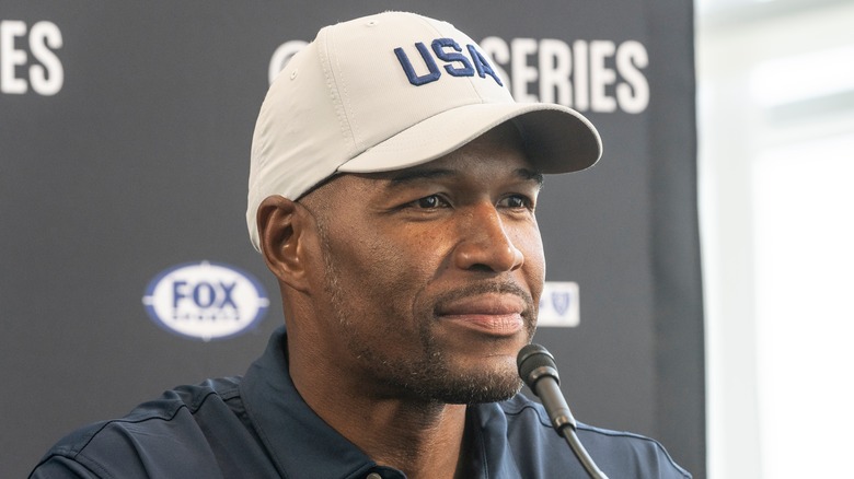 Michael Strahan at press conference