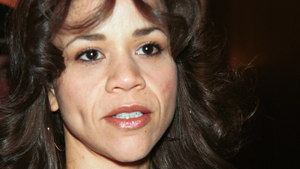 Rosie Perez with a serious expression