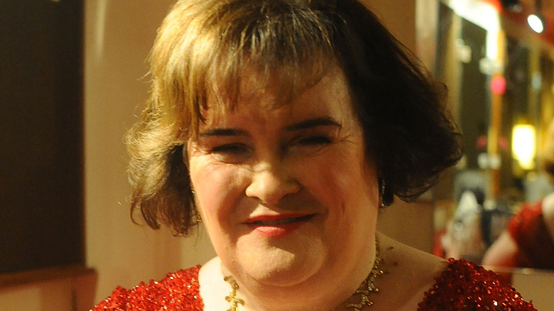 Susan Boyle smiling at event