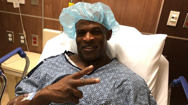 Ronnie Coleman smiles from hospital bed