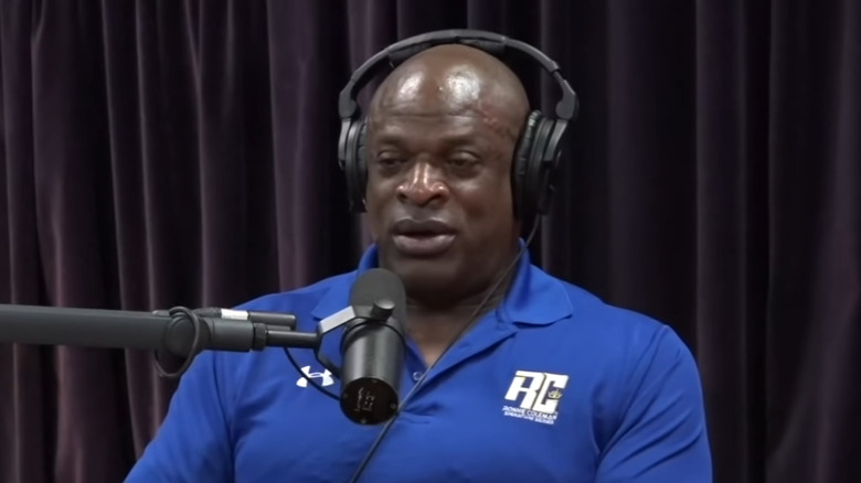 Ronnie Coleman wearing headphones