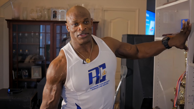 Ronnie Coleman with trophies