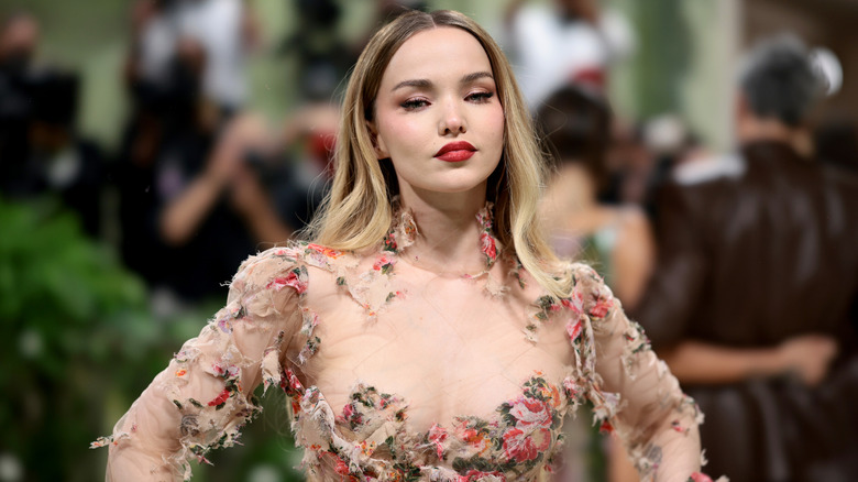 Dove Cameron wearing a floral dress at The 2024 Met Gala
