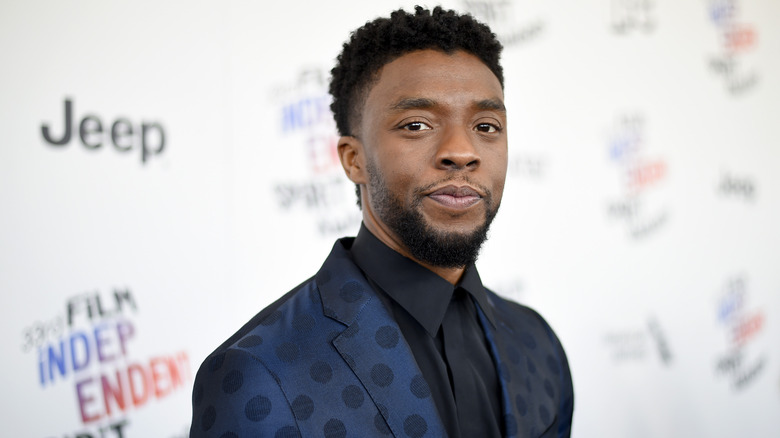 Chadwick Boseman posing