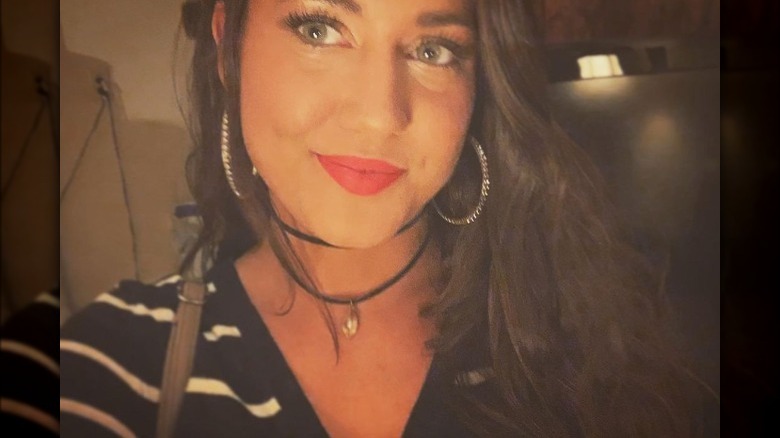 Alexis Eddy red lipstick 