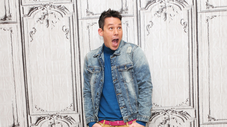 David Bromstad posing with mouth open