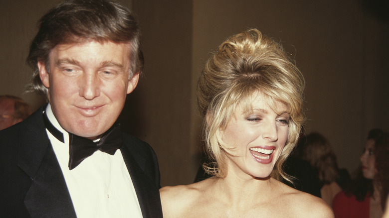 Donald Trump Marla Maples smiling