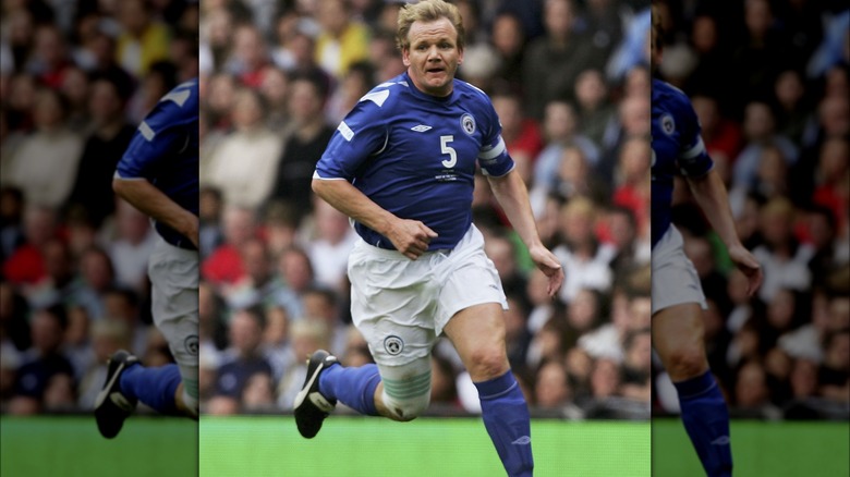 Gordon Ramsay playing football