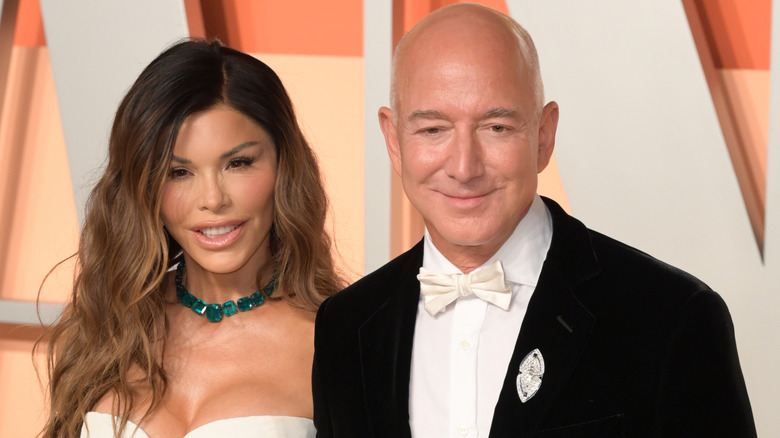 Lauren Sanchez and Jeff Bezos at Vanity Fair party