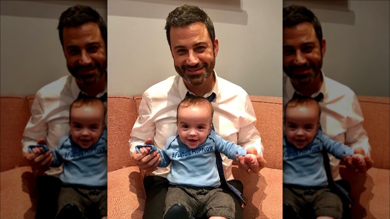 Jimmy Kimmel holds Billy